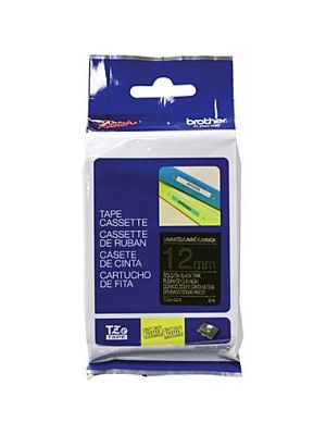Brother TZe-334 12mm (0.5 Inch), Length of 8M, Gold on Black Label Tape Original