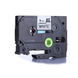Brother TZe-221 P-touch Label Tape, 9mm (0.375 in), Length of 8M, Black on White, Compatible 