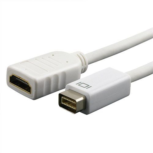 inch HDMI female to mini DVI adapter-white