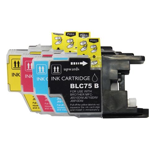 Brother MFC-J435W Ink Cartridge, LC75, 4-Color Combo Set ...
