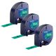 DYMO 91334  LetraTag Label Tape, 12mm (1/2 Inch) by 13' Black on Green Plastic 3 PK ,  Compatible