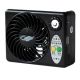 GT826B Pocket Mini USB Fan Powered by Rechargeable Battery Power Bank LED Lamp Clip Mini Fan Kids, Travel, Camping, Black