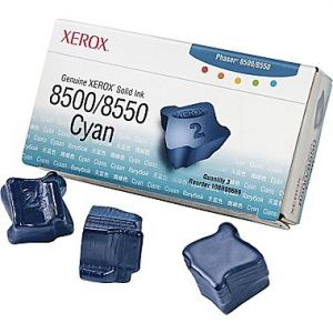 Xerox 108R00669 / 108R669 Original Cyan Solid Ink ColorStix,Phaser 8500/8550 (3 Sticks)