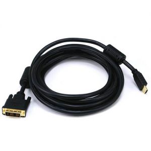 15ft 28AWG High Speed HDMI® to Adapter DVI Cable w / Ferrite Cores - Black