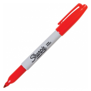 Sharpie Fine Point Markers, Red (12/box)