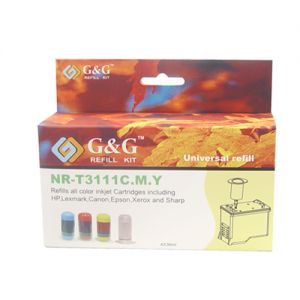 Universal Refill Kit NR-T3111CMY- 3 x 30ml Cyan/ Magenta/ Yellow Color Ink