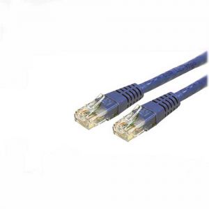 25FT 24AWG Cat6 550MHz UTP Ethernet Bare Copper Network Cable - Blue