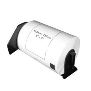 Brother DK1241 Large Shipping Die-Cut Labels 4 in x 6 in (102 mm x 152 mm) 200 Labels Per Roll Compatible