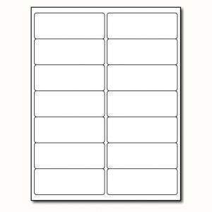Laser Labels- White 4 Inchx1 1/2 Inch 14 labels per sheet, Minimum Order Qty By 50, Qty Increment By 50