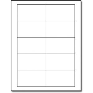 Laser Labels- White 3.5 Inchx2 Inch 10 labels per sheet, Minimum Order Qty By 50, Qty Increment By 50