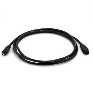 9 PIN/ 4PIN BILINGUAL FireWire 800 - FireWire 400 Cable, 6FT, Black