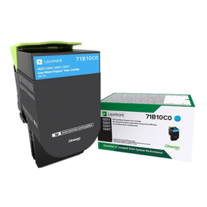 Lexmark 71B10C0 Cyan Original Return Program Toner Cartridge for CS/CX 317, 417, 517 