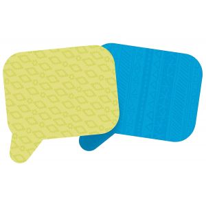 Post-it Super Sticky Notes, 2.9 in x 2.8 in, Thought Bubble  Shape, Bright Colors, 2-Pads/Pack