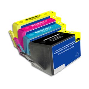 HP 920XL Ink Cartridges, 4-Color Combo Set BK/C/M/Y, Compatible