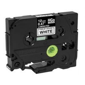 Brother HGe231 High Grade 12mm Black on White P-touch Label Tape Length of 8m Compatible