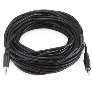 50ft 3.5mm Stereo Plug/Plug M/M Cable - Black 