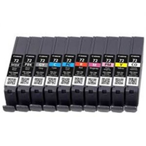 Canon PGI-72 Compatible Ink Cartridge 10 Color Pack MBK/PBK/C/M/Y/PC/PM/GY/RED/CO