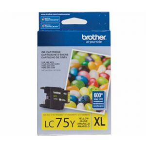 Brother LC75Y OEM Yellow Ink Cartridge,High Yield