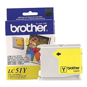 Brother LC51Y OEM Yellow Ink Cartridge