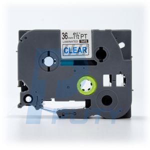 Brother TZe-163 Length of 8M, P-touch Label Tape, 36mm (1.5 Inch) Blue on Clear,Compatible