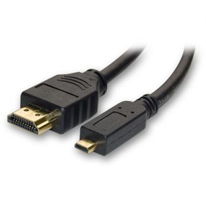 HDMI Male to Micro HDMI Male (Type D) High Speed with Ethernet Cable, 15 Ft 