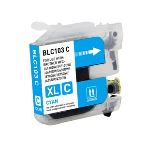Brother LC103C Cyan  Ink Cartridge High Yield, Compatible 2nd Generation ( Final Sale )