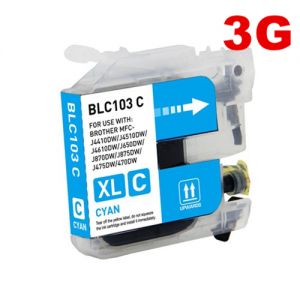 Brother LC103 Cyan Compatible Ink Cartridge High Yield 3rd Generation Chip