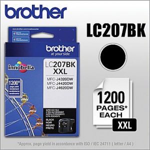 Brother LC207BKS Original  Black Ink Cartridge, Super High-Yield