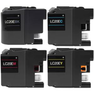 Brother LC20E BK/C/M/Y Combo Compatible Ink Cartridge for J985DW