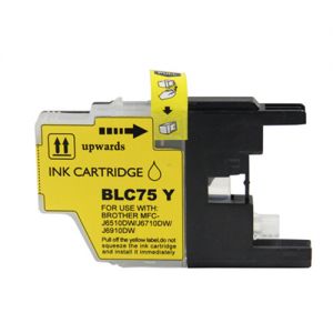 Brother LC75Y Yellow Ink Cartridge High Yield, Compatible