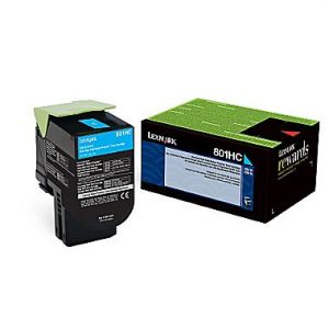 Lexmark 80C1HC0 Cyan Original Toner Cartridge, High Yield