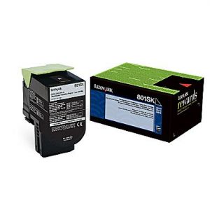 Lexmark 80C1SK0 Black Original Toner Cartridge, Standard Yield