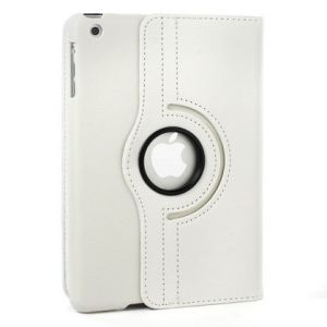 IPAD MINI Soft Leather Case,360 Rotating, White