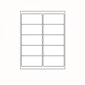 Laser Labels- White 4 Inchx2 Inch 10 labels per sheet, Minimum Order Qty By 50, Qty Increment By 50