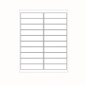 Laser Labels- White 4'x1 Inch 20 labels per sheet, Minimum Order Qty By 50, Qty Increment By 50