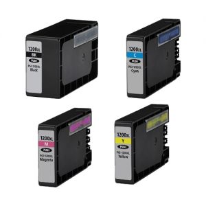 Canon PGI-1200XL BK/C/M/Y Compatible Ink Cartridge 4 Color Combo High Yield
