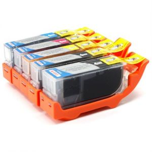 Canon PGI-225 Pigment Black & CLI-226 BK/C/M/Y Compatible Ink Cartridge 5-Color Combo Set