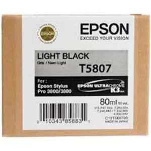 Epson T580700 Original Pigment Light Black Ink Cartridge 