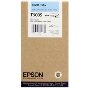 Epson T603500 Original Light Cyan Ink Cartridge 