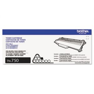 Brother TN750 OEM Black Toner Cartridge High Yield