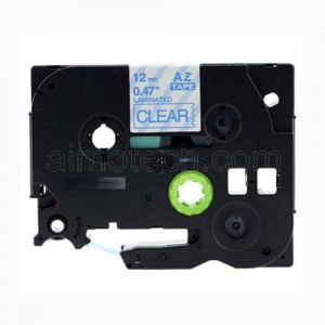 Brother TZe-133 12mm (0.5 Inch), Length of 8M, Blue on Clear Compatible Label Tape