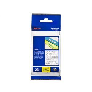 Brother TZe-135 12mm (0.5 Inch), Length of 8M, White on Clear Label Tape Original