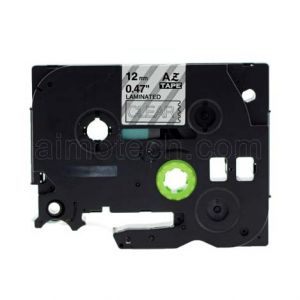 Brother TZe-135 12mm (0.5 Inch), Length of 8M, White on Clear Compatible Label Tape