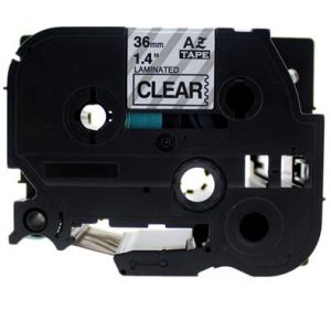Brother TZe-161 Length of 8M, P-touch Label Tape, 36mm (1.5 Inch) Black on Clear ,Compatible