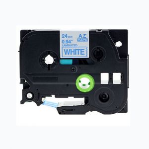 Brother TZe253 24MM (1 Inch), Length of 8M, Blue on White Compatible Label Tape 