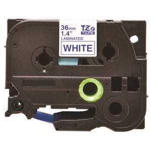 Brother TZe-263 Length of 8M, P-touch Label Tape, 36mm (1.5 Inch) Blue on White ,Compatible