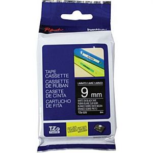 Brother TZe-325 9mm (0.375 Inch), Length of 8M, White on Black Label Tape Original