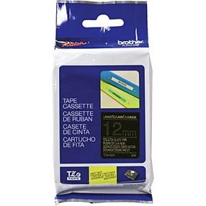 Brother TZe-334 12mm (0.5 Inch), Length of 8M, Gold on Black Label Tape Original