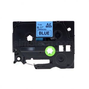 Brother TZe-511 P-Touch Label Tape, 6mm (0.25 Inch), Length of 8M, Black on Blue, Compatible