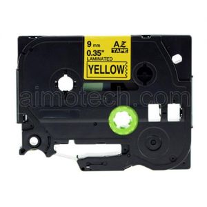 Brother TZe-621 9mm (0.375 Inch), Length of 8M, Black on Yellow Compatible Label Tape